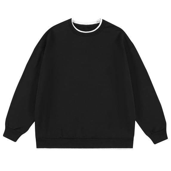 zbxnLI Men's Trendy Sweatshirts Big and Tall Long Sleeve Crew Neck Sweatshirt Loose Pullover Tops