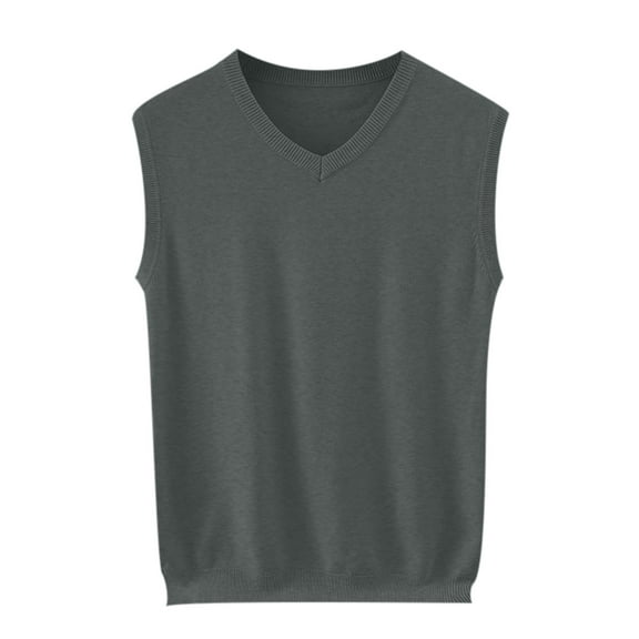 zbxnLI Men's V Neck Sweater Vests Fall Winter Lightweight Knit Sleeveless Pullover Sweater Tops for Men