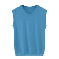 zbxnLI Men's V Neck Sweater Vests Fall Winter Lightweight Knit Sleeveless Pullover Sweater Tops for Men
