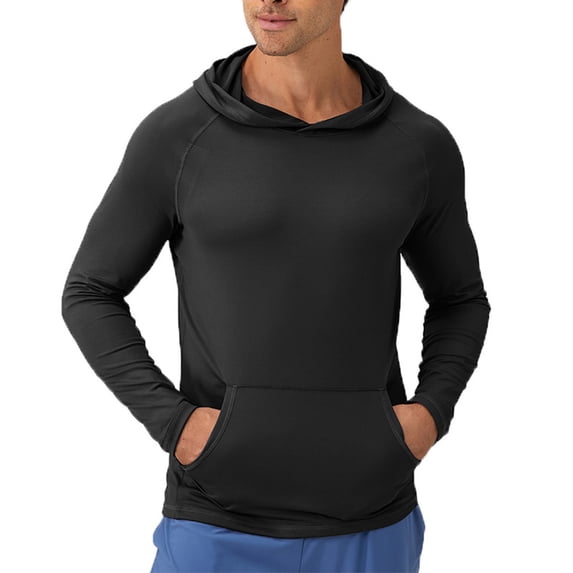 zbxnLI Mens Athletic Tops Hoodie Tops Quick Dry Long Sleeve Shirts Slim Workout Running Gym Tees