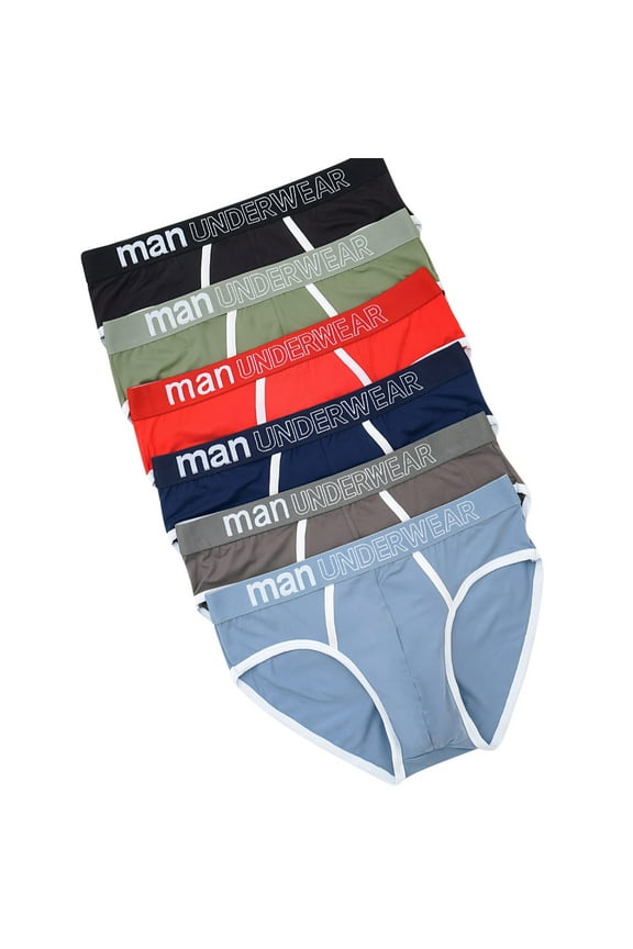 Mens Bikini Briefs 6 Pack Big & Tall Mens Mid Rise Briefs Breathable Stretchy Comfort Underwear
