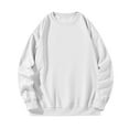 thumbnail image 1 of zbxnLI Mens Crewneck Sweatshirts Solid Color Lightweight Long Sleeve Casual Loose Pullover Sweatshirt, 1 of 6