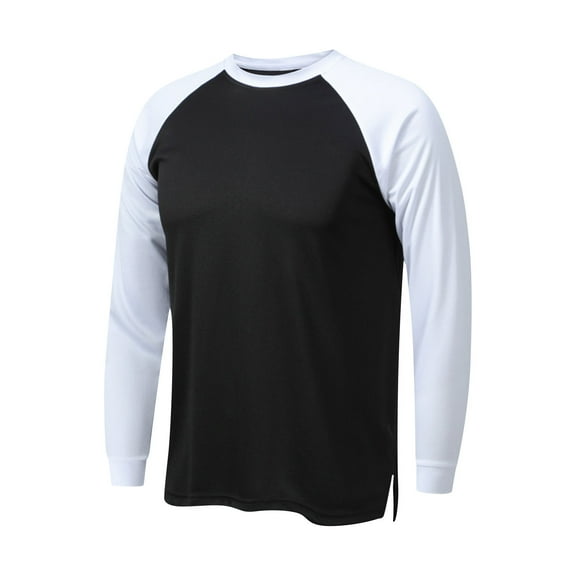 zbxnLI Mens Long Sleeve Shirts Athletic T-Shirts Gym Workout Running Crew Neck Basic Tee Shirts for Men