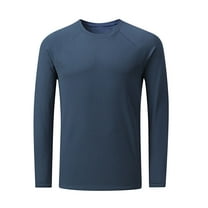 zbxnLI Mens Long Sleeve Shirts Athletic Workout T-Shirts with Thumbholes Lightweight Hiking Running Tees