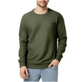 thumbnail image 1 of zbxnLI Mens Pocket Sweatshirts Crew Neck Casual Loose Pullover Tops Long Sleeve Shirts Solid Color, 1 of 5