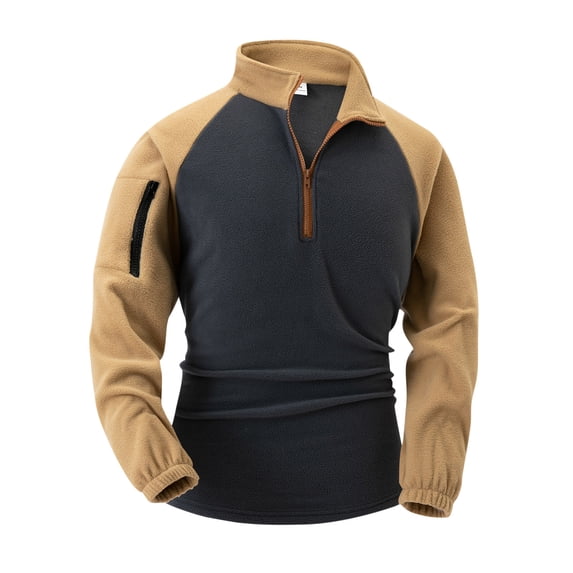 zbxnLI Mens Quarter Zip Sweatshirt Fleece Warm Winter Sweatshirt Casual Pullover Tops with Pockets Fall Winter