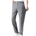 thumbnail image 1 of zbxnLI Mens Silk Trousers Straight Leg Pants High Waist Pant for Men Lightweight Summer Trouser with Pockets, 1 of 7