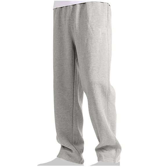zbxnLI Mens Sweatpants Elastic Waist Wide Leg Athletic Pants Workout Causal Sweat Pants with Pockets