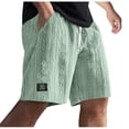 thumbnail image 1 of zbxnLI Mens Textured Shorts Comfort Soft Summer Casual Loose Stylish Drawstring Elastic Short Pants for Men, 1 of 6