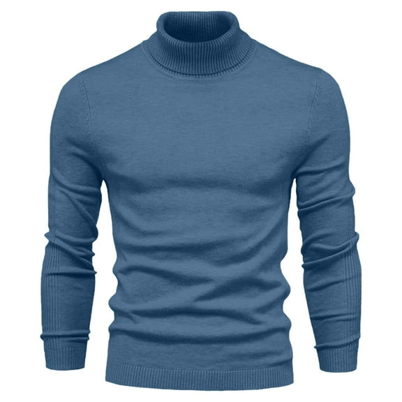 zbxnLI Mens Turtleneck Sweater Long Sleeve Casual Pullover Sweaters Fall Winter Warm Knit Tops for Men