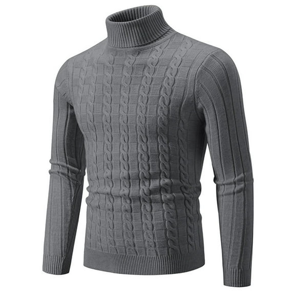 zbxnLI Mens Turtleneck Sweaters Cable Knit Long Sleeve Warm Tops Pullover Sweaters Fall Winter Clothes