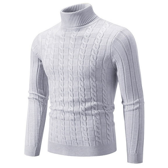 zbxnLI Mens Turtleneck Sweaters Cable Knit Long Sleeve Warm Tops Pullover Sweaters Fall Winter Clothes