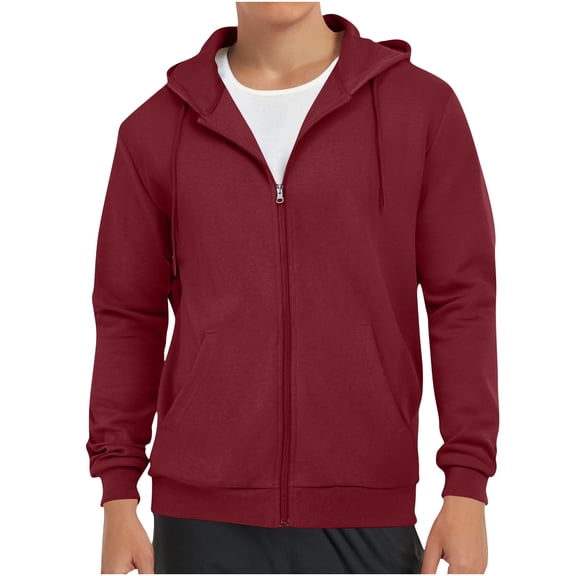 zbxnLI Mens Zip up Hoodie Casual Drawstring Long Sleeve Full Zipper Sweatshirt Sport Hooded Jackets
