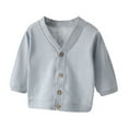 thumbnail image 1 of zbxnLI Newborn Baby Boys Girls Cotton Cardigan Button Closure Open Front Solid Color Casual Outerwear, 1 of 2
