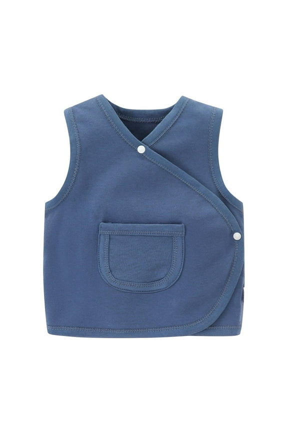 Newborn Baby Boys Girls Vest Soft Cotton Waistcoats Lightweight Sleeveless Vests 0-3 Years