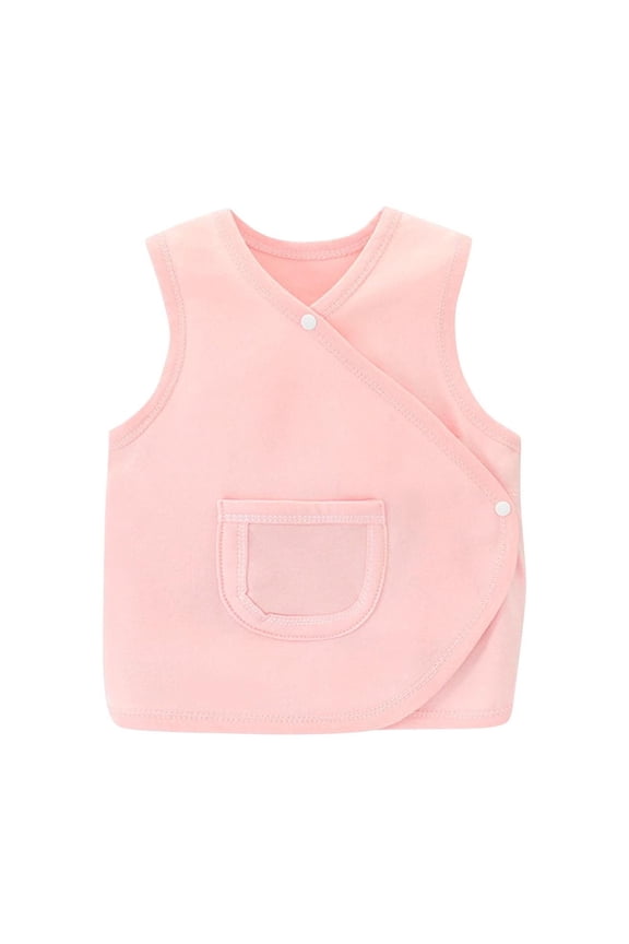 Newborn Baby Boys Girls Vest Soft Cotton Waistcoats Lightweight Sleeveless Vests 0-3 Years