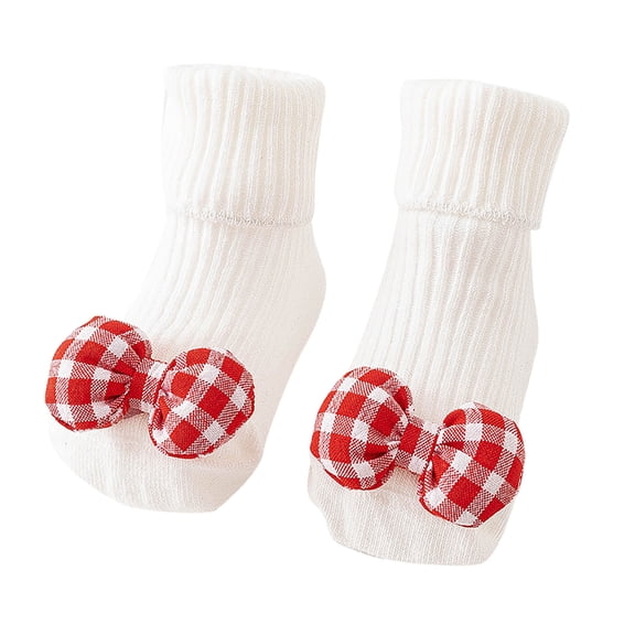 zbxnLI Newborn Baby Girls Socks Toddler Turn Cuff Crew Socks Toddler Baby Non-slip Cotton Socks