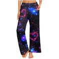thumbnail image 1 of zbxnLI Plus Size Pajama Pants for Women Heart Printed Pjs Sleep Pants Comfort Waist Wide Leg Lounge Pants, 1 of 6