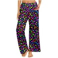 thumbnail image 1 of zbxnLI Plus Size Pajama Pants for Women Heart Printed Pjs Sleep Pants Comfort Waist Wide Leg Lounge Pants, 1 of 6