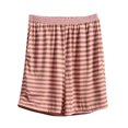 thumbnail image 1 of zbxnLI Plus Size Pajama Shorts for Women Striped Sleep Shorts Elastic Waist Casual Lounge Shorts with Pockets, 1 of 3