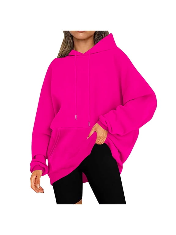 S-5XL Womens Oversized Sweatshirts Baggy Hoodie Fall Fashion Loose Pullover Tops with Pocket