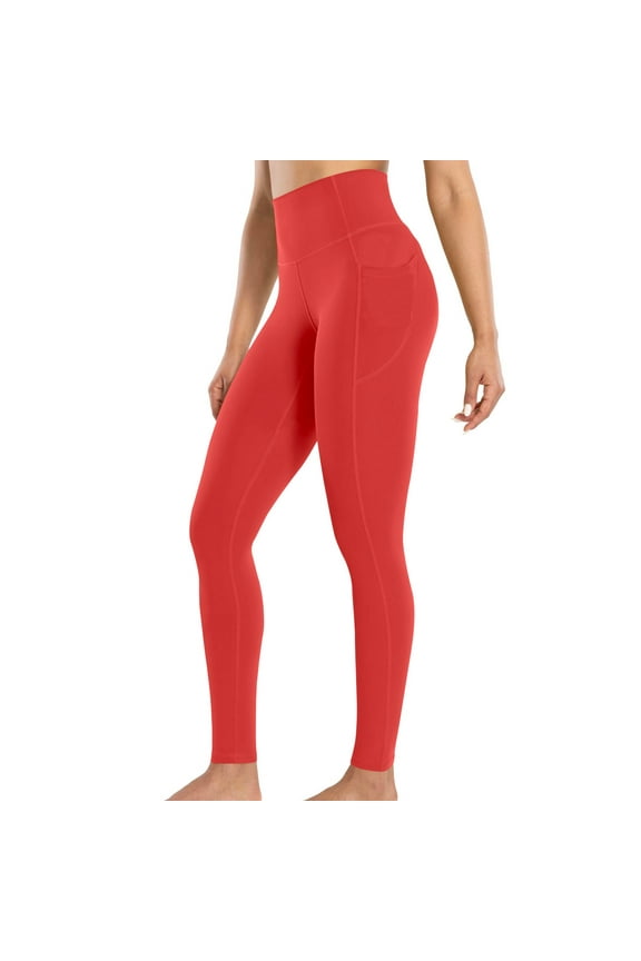 Side Pocket Leggings for Women High Waisted Seamless Stretch Leggings Workout Yoga Activewear