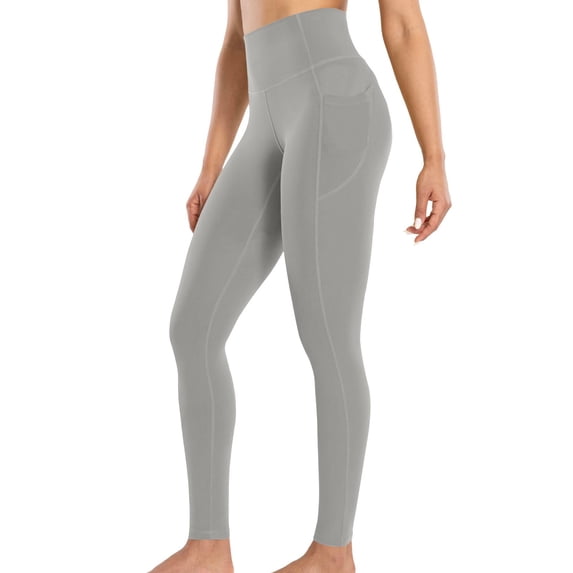 zbxnLI Side Pocket Leggings for Women High Waisted Seamless Stretch Leggings Workout Yoga Activewear