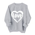 thumbnail image 1 of zbxnLI Spring Sweatshirts Womens Valentine's Day Tops Crew Neck Pullover Top Long Sleeve Sweatshirt Fashion Outfits, 1 of 6