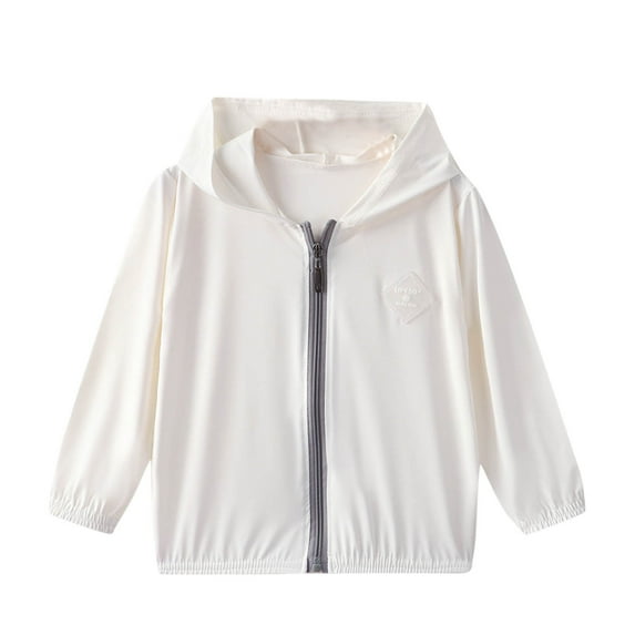 zbxnLI Sun Protection Jacket for Girls Boys Zip up Hoodie Lightweight Outdoor Travel Fishing Outerwear