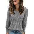 thumbnail image 1 of zbxnLI Sweater for Women Lightweight Fall Knit Long Sleeve Shirt Loose Casual Dressy Blouses Tunic Tops, 1 of 7
