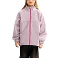thumbnail image 1 of zbxnLI Teens Waterproof Jacket Boys Girls Zipper Raincoat Lightweight Outdoor Hiking Jacket for Kids, 1 of 5