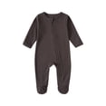 thumbnail image 1 of zbxnLI Toddler Baby Boys Girls Footie Jumpsuit Fall Winter One-Piece Outfits Long Sleeve Cotton Pajamas, 1 of 3