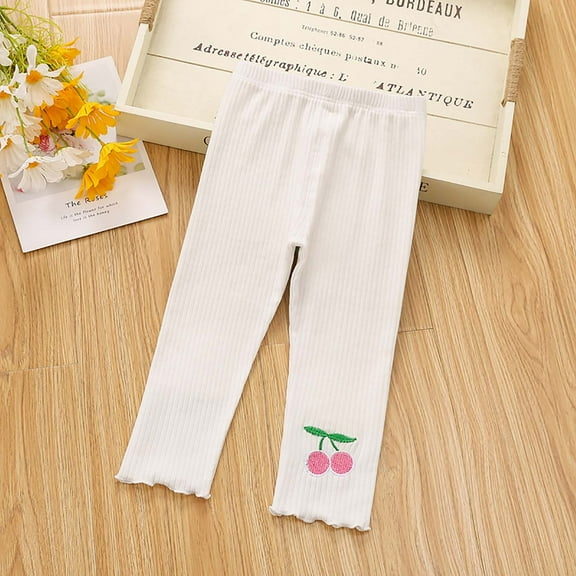 zbxnLI Toddler Baby Girl Leggings for Little Girls Elastic High Waist Full Length Stretch Leggings 1-5 Years