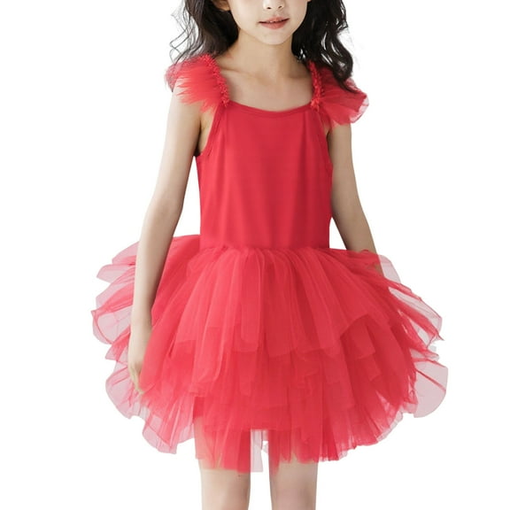 zbxnLI Toddler Baby Girls Ballet Dance Leotards Mesh Skirts Little Girl Sleeveless Training Dancewear