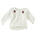 thumbnail image 1 of zbxnLI Toddler Baby Girls Blouses Cotton Long Sleeve Shirts Basic Layer Tops for Little Girl Clothes, 1 of 3