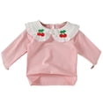 thumbnail image 1 of zbxnLI Toddler Baby Girls Blouses Cotton Long Sleeve Shirts Basic Layer Tops for Little Girl Clothes, 1 of 3