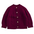 thumbnail image 1 of zbxnLI Toddler Baby Girls Cardigan Cable Knit Sweater Button Cardigans Infant Little Girl Fall Clothes, 1 of 6