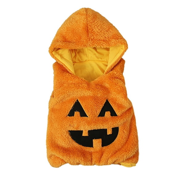 zbxnLI Toddler Baby Halloween Clothes Hooded Fleece Vests Sleeveless Sherpa Sweatshirts Pullover Tops