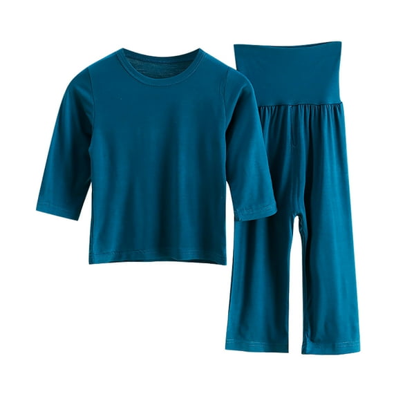 zbxnLI Toddler Baby Pajama Sets 2 Piece Short Sleeve Sleepwear Tops Pants Sets Loungewear Kids Clothes Outfits