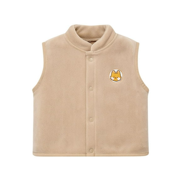 zbxnLI Toddler Baby Sherpa Fleece Vest Sleeveless Warm Winter Waistcoats Kids Boys Girls Outwear Vests