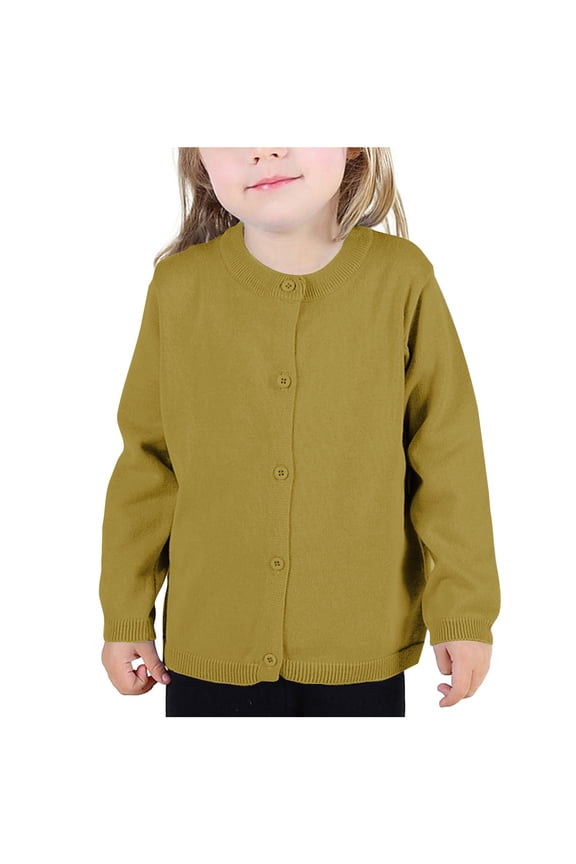 Toddler Boys Girls Cardigan Sweaters Uniform Tops Button Closure Cardigans Outerwear Spring Fall