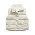 thumbnail image 1 of zbxnLI Toddler Boys Girls Corduroy Vests Sleeveless Puffer Vest Jackets Kids Winter Vest Outerwear with Pockets, 1 of 4