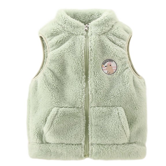 zbxnLI Toddler Boys Girls Fleece Vests Zip up Sleeveless Fleece Vest Fall Winter Outerwear Vests for Kids