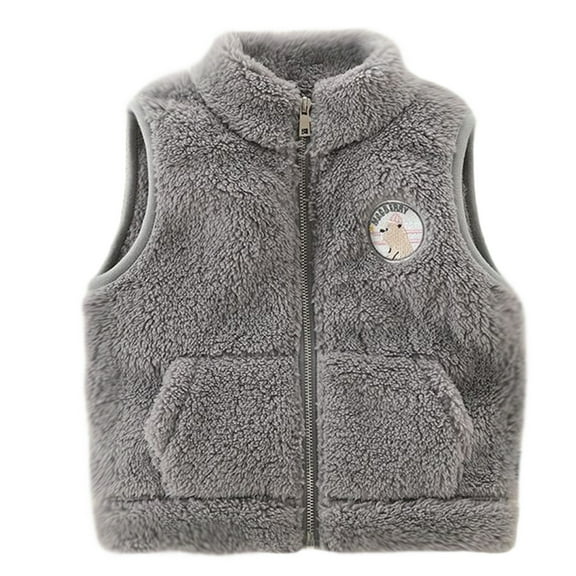 zbxnLI Toddler Boys Girls Fleece Vests Zip up Sleeveless Fleece Vest Fall Winter Outerwear Vests for Kids