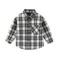 thumbnail image 1 of zbxnLI Toddler Boys Girls Long Sleeve Shirts Button down Plaid Cotton Shirts Casual Dress Shirts Fall Winter, 1 of 3