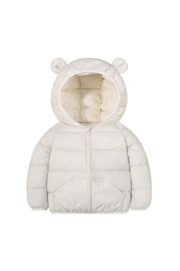 Toddler Boys Girls Puffer Jacket Warm Winter Zipper down Coat for Kids Girls Outerwear 2-7 Years