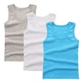 thumbnail image 1 of zbxnLI Toddler Boys Girls Tank Tops Solid Color Cotton Undershirts Ribbed Basic Tank Tee 3 Pack, 1 of 3