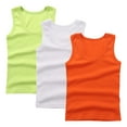 thumbnail image 1 of zbxnLI Toddler Boys Girls Tank Tops Solid Color Cotton Undershirts Ribbed Basic Tank Tee 3 Pack, 1 of 3