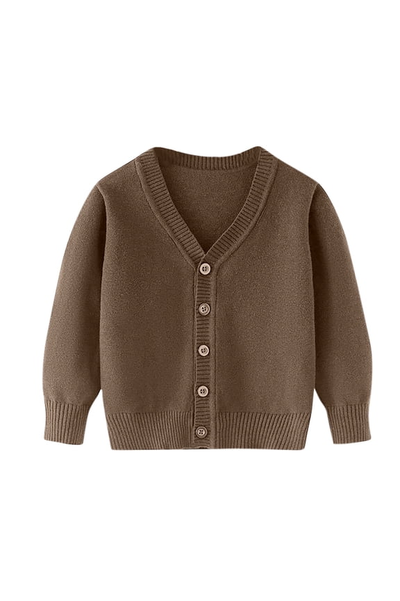 Toddler Boys Knit Cardigans Little Boys Open Front Sweaters School Uniforms Long Sleeve Cardigan