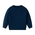thumbnail image 1 of zbxnLI Toddler Boys Sweater Cable Knit Pullover Sweaters Long Sleeve Crewneck Tops for Little Boys, 1 of 4